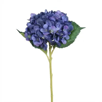 HORTENSIA artificiel 45 cm bleu - en tige