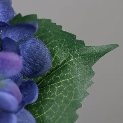 HORTENSIA artificiel 45 cm bleu - détail feuille