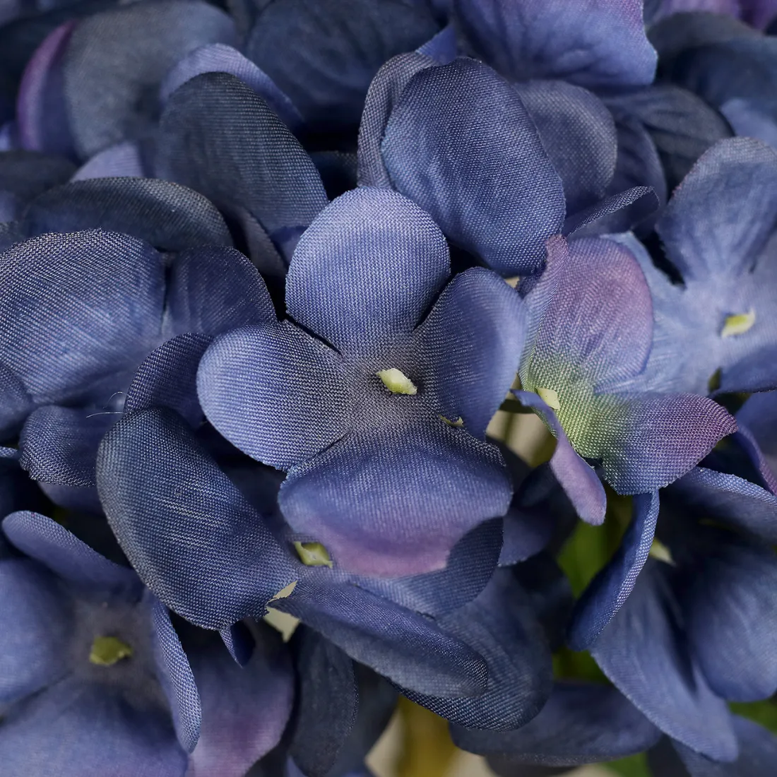 HORTENSIA artificiel 45 cm bleu - détails fleurs