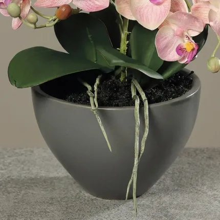 composition Phalaenopsis ORCHIDEE artificielle EN POT 35 cm - pot