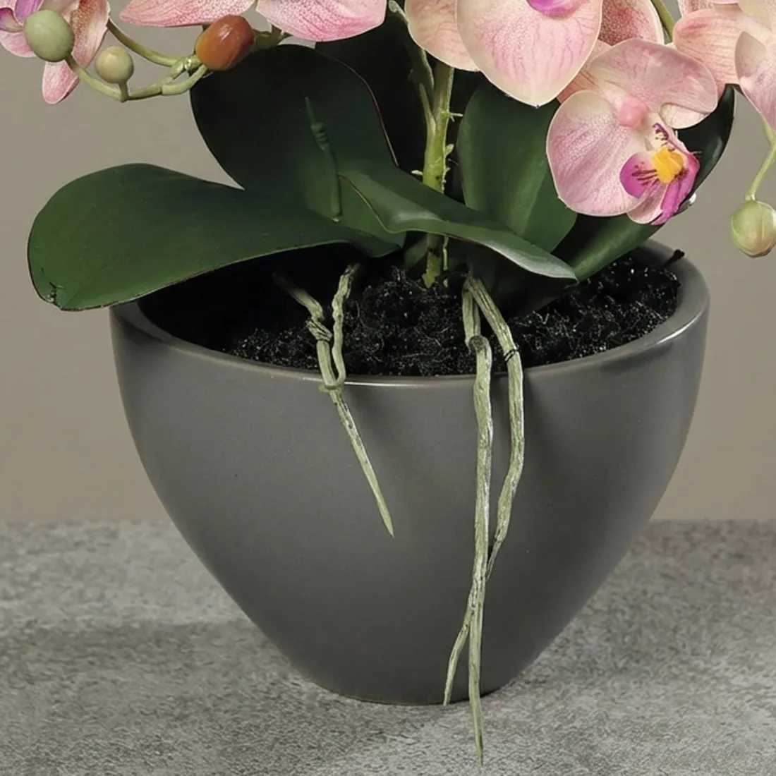 composition Phalaenopsis ORCHIDEE artificielle EN POT 35 cm - pot