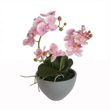 composition Phalaenopsis ORCHIDEE artificielle EN POT 35 cm