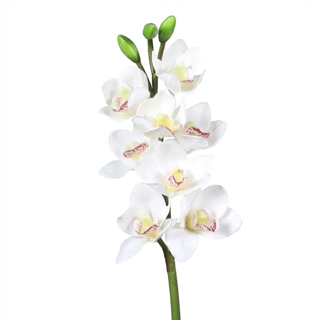 ORCHIDEE Cymbidium artificielle 80 cm blanche