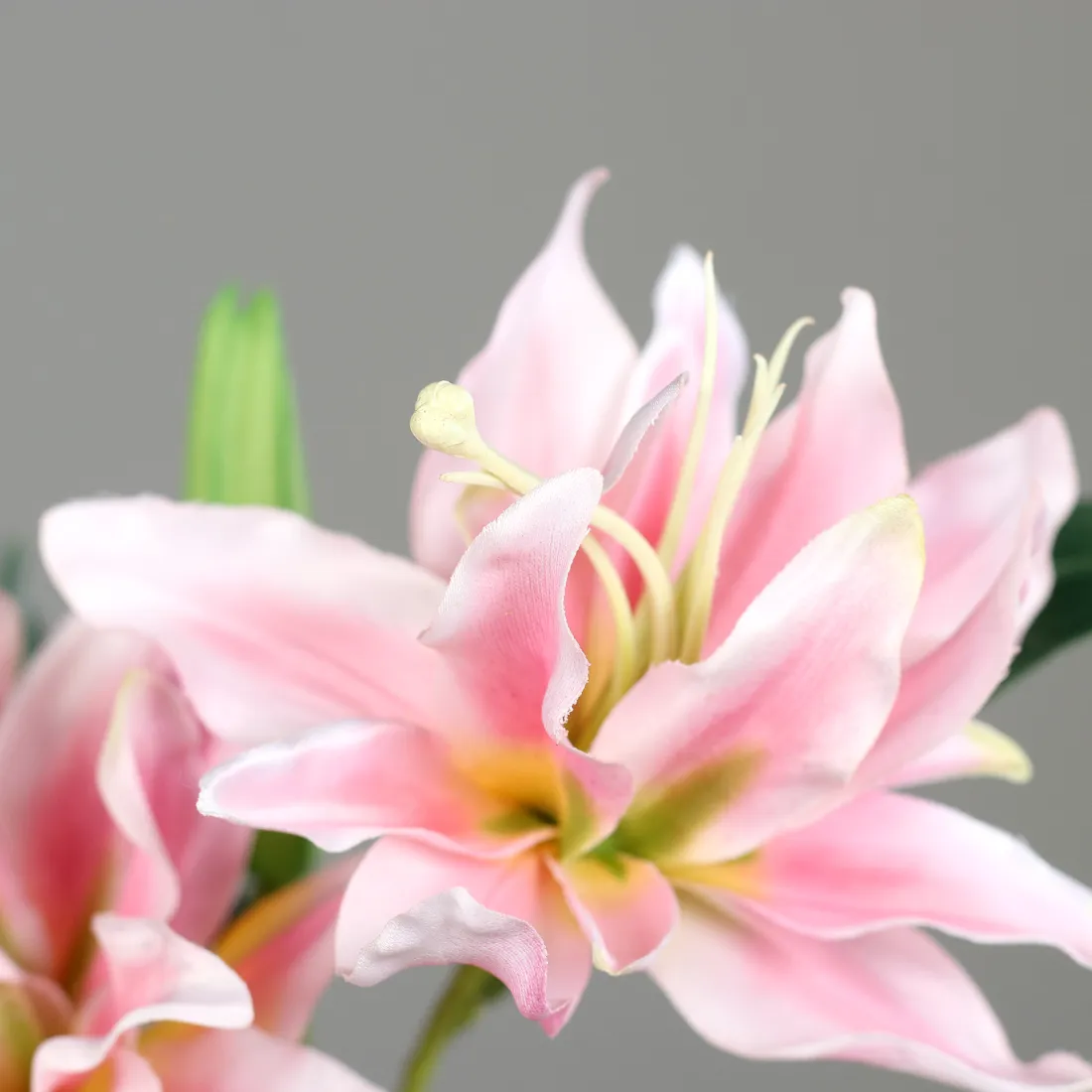 LYS artificiel 2 fleurs  76 cm rose - détails fleurs