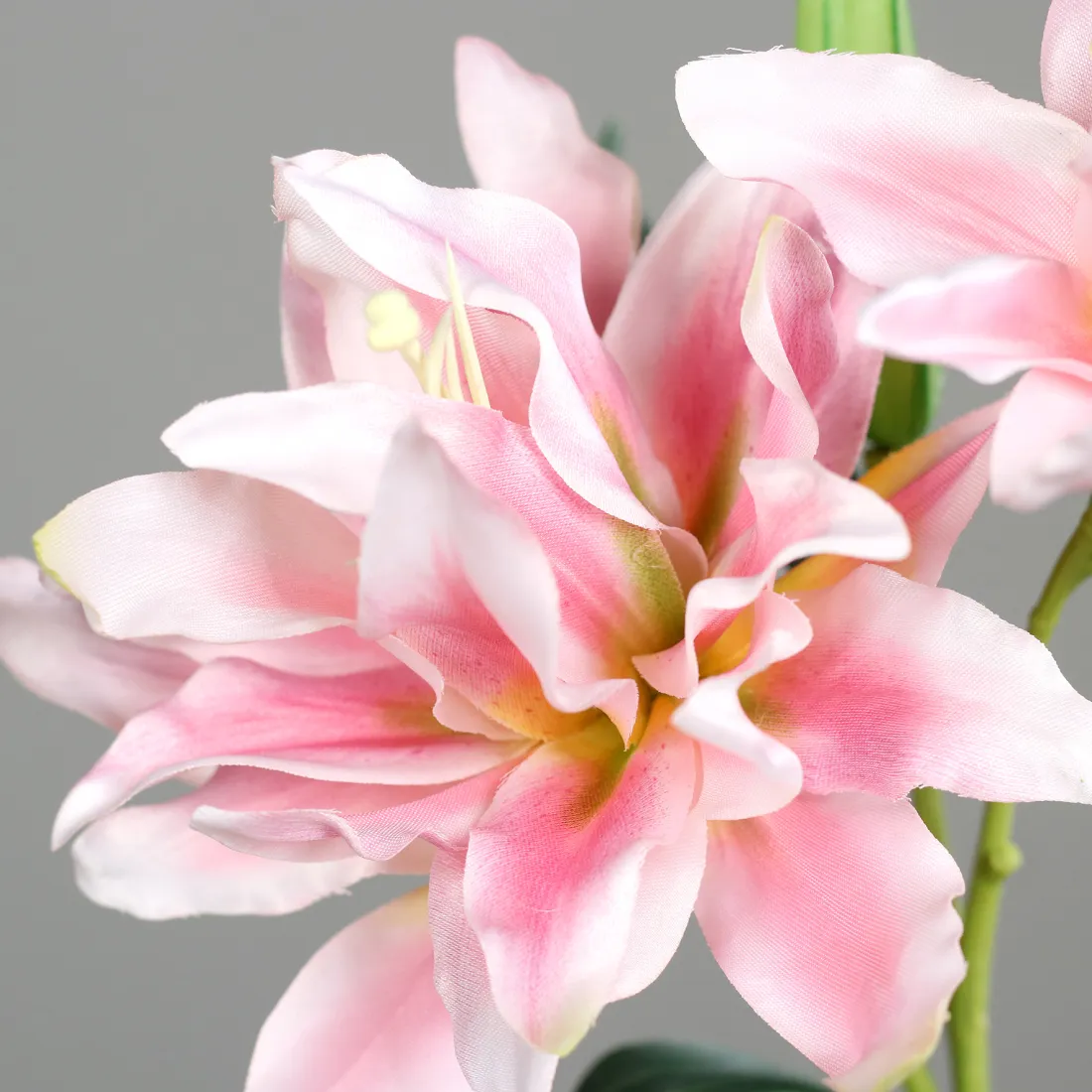 LYS artificiel 2 fleurs  76 cm rose - détail fleur