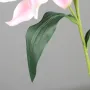 LYS artificiel 2 fleurs  76 cm rose - détails feuilles