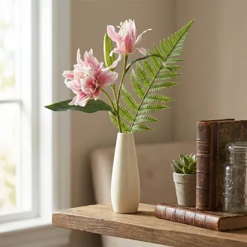 LYS artificiel 2 fleurs  76 cm