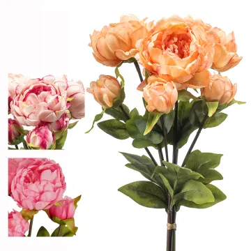 bouquet de PIVOINE artificielle 50 cm - 3 couleurs