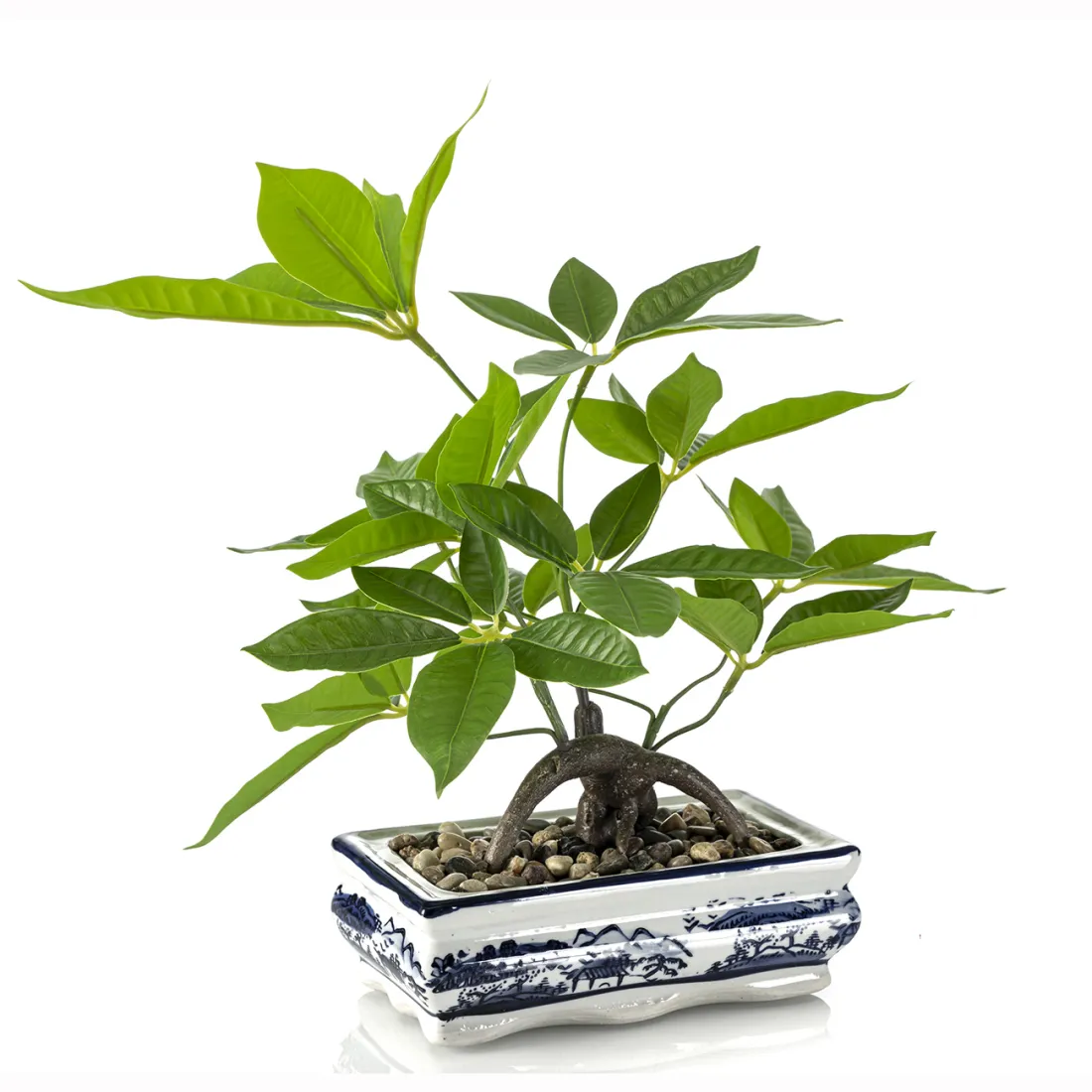 BONSAI pachira artificiel  40 cm - de profil