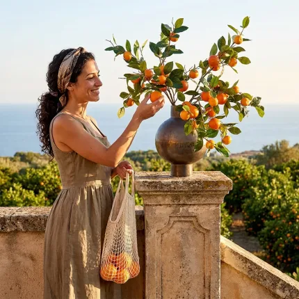 ORANGE artificielle 8 cm