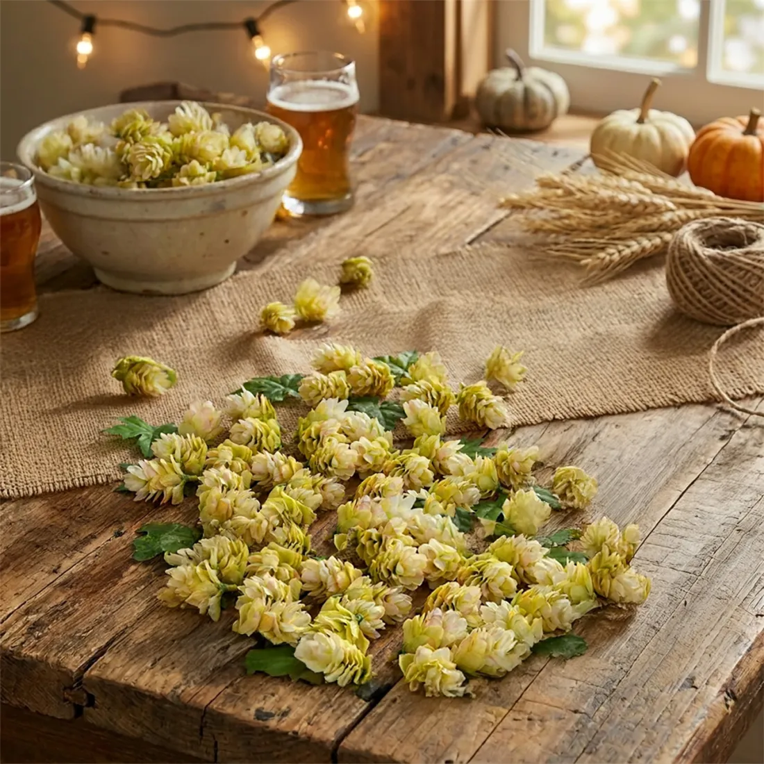 boite 29 fleurs ou cône de houblon