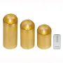 lot de 3 bougies LED scintillante et vacillante dorée