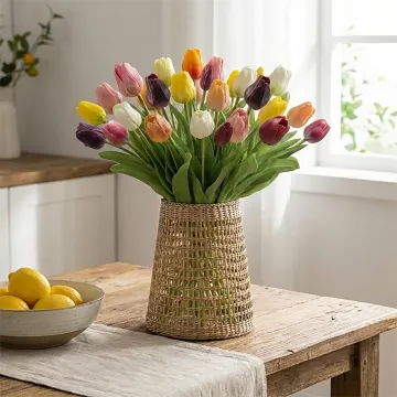 botte de 7 TULIPES artificielles 40 cm