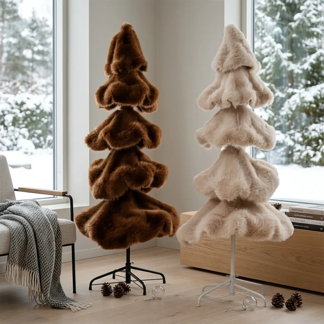 SAPIN fausse fourrure 130 cm