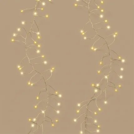 Guirlande lumineuse LED compacte clignotante extérieur 12 m