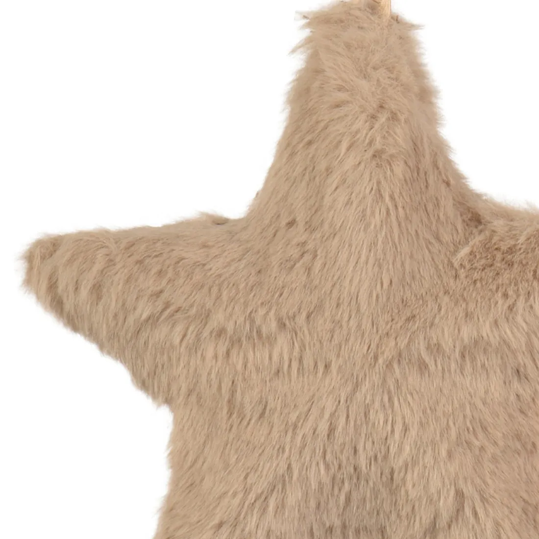 ETOILE artificielle fourrure 13 cm par 2 pièces beige - détail