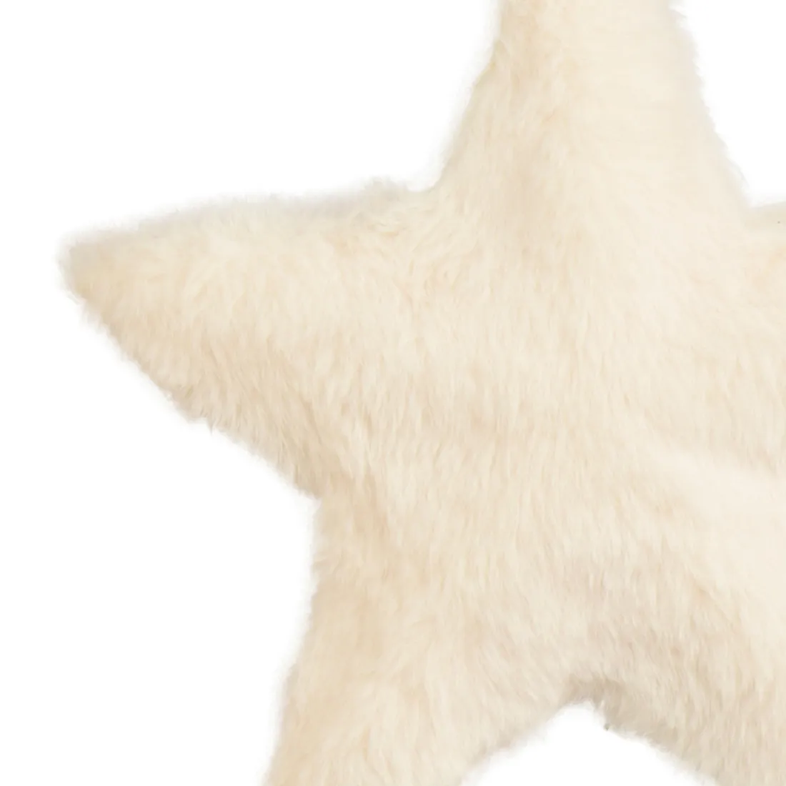ETOILE artificielle fourrure 13 cm par 2 pièces écru - détail