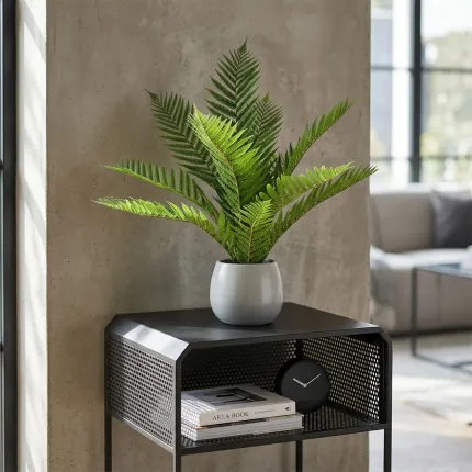 FOUGERE ALSOPHILA artificielle plast en pot 55 cm- dans un salon