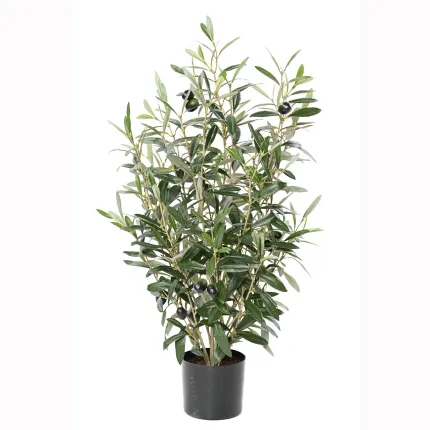 OLIVIER artificiel buisson en pot 65 cm de face