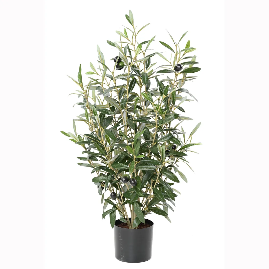 OLIVIER artificiel buisson en pot 65 cm de face