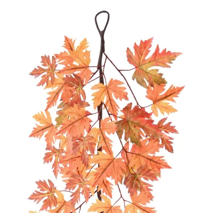 guirlande ERABLE artificiel (aralia)  180 cm automne - accroche