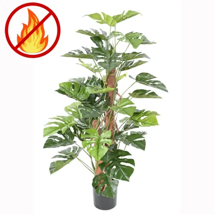 PHILODENDRON artificiel tuteur coco 100 cm ANTI FEU