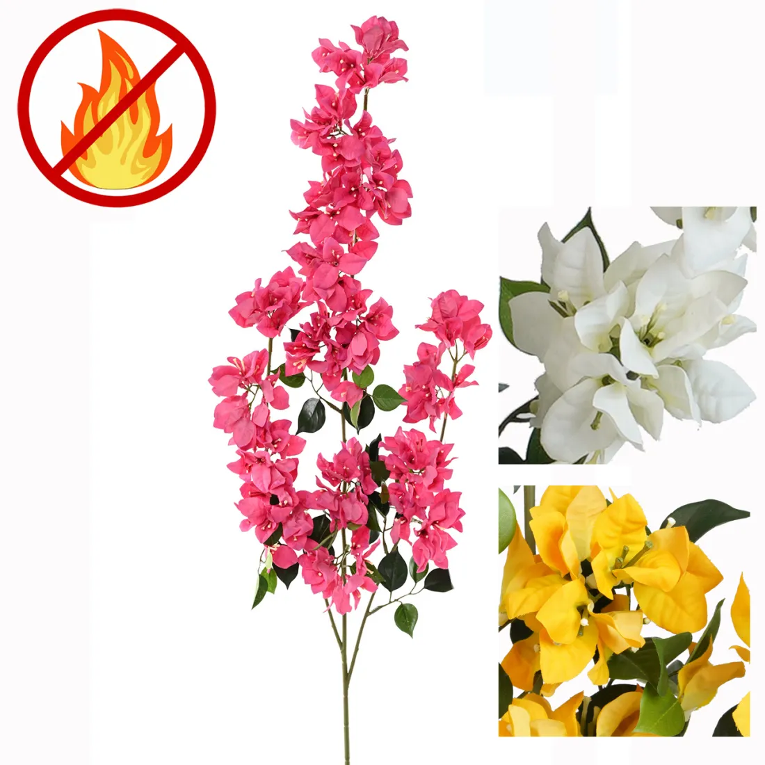 Branche de BOUGAINVILLEE artificielle 85 cm ANTI FEU