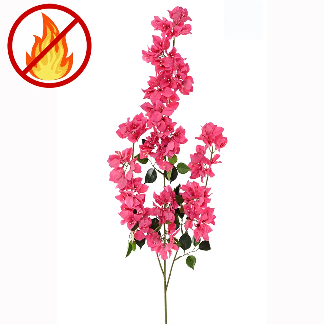 Branche de BOUGAINVILLEE artificielle 85 cm ANTI FEU ignifugé - fushia