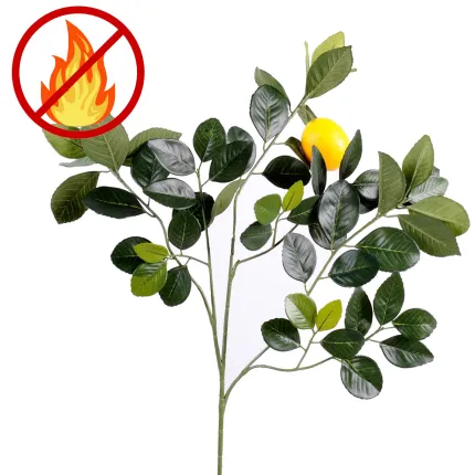branche artificielle CITRONNIER 60 cm anti feu