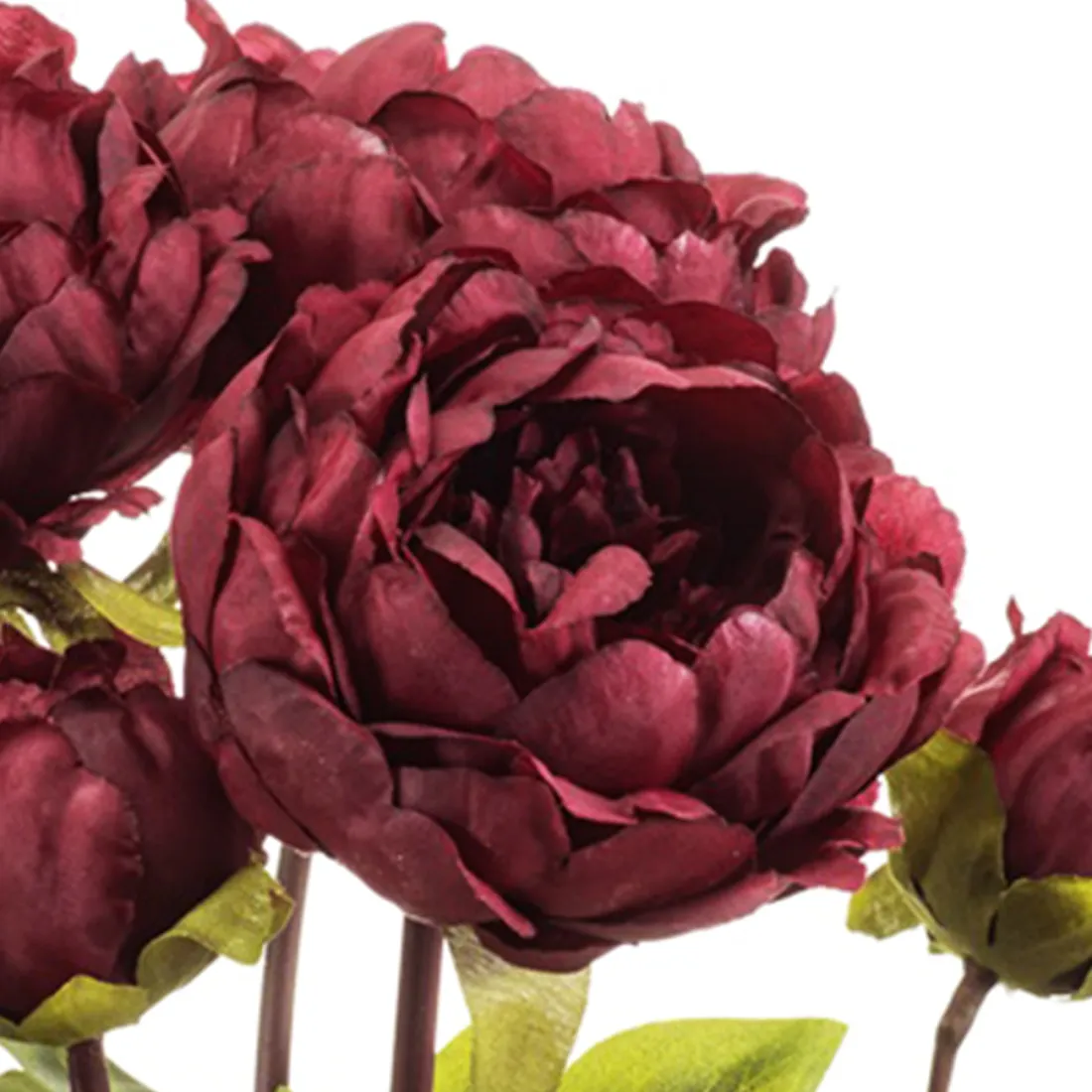 bouquet de PIVOINE artificielle 50 cm bourgogne