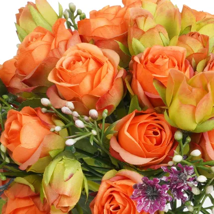 bouquet de mini ROSES artificielles 25 cm - détails