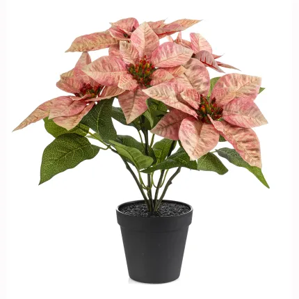 POINSETTIA artificiel 45 cm en pot