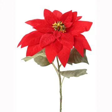POINSETTIA artificiel grande taille (Etoile de Noël) 80 cm