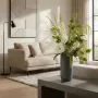 bouquet artificiel blanc 95 cm dans un salon