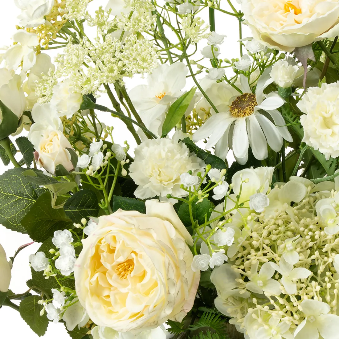 bouquet artificiel blanc 60 cm détails