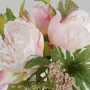 bouquet de PIVOINES artificielles 20 cm rose - fleur