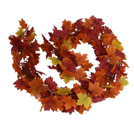 Guirlande feuilles érable artificiel (aralia)  170 cm automne