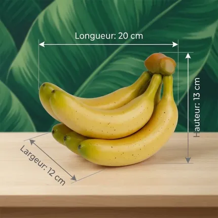 lot de 5 BANANES artificielles 20 cm - dimensions