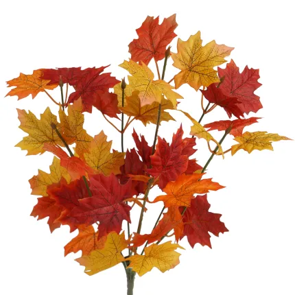 piquet artificiel d'ERABLE 40 cm automne  (Aralia)