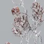 Branche artificielle avec  pommes de pin 50 cm effet blanchi