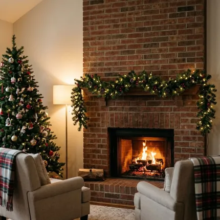 GUIRLANDE Artificielle de sapin canadien 270 cm ignifugé