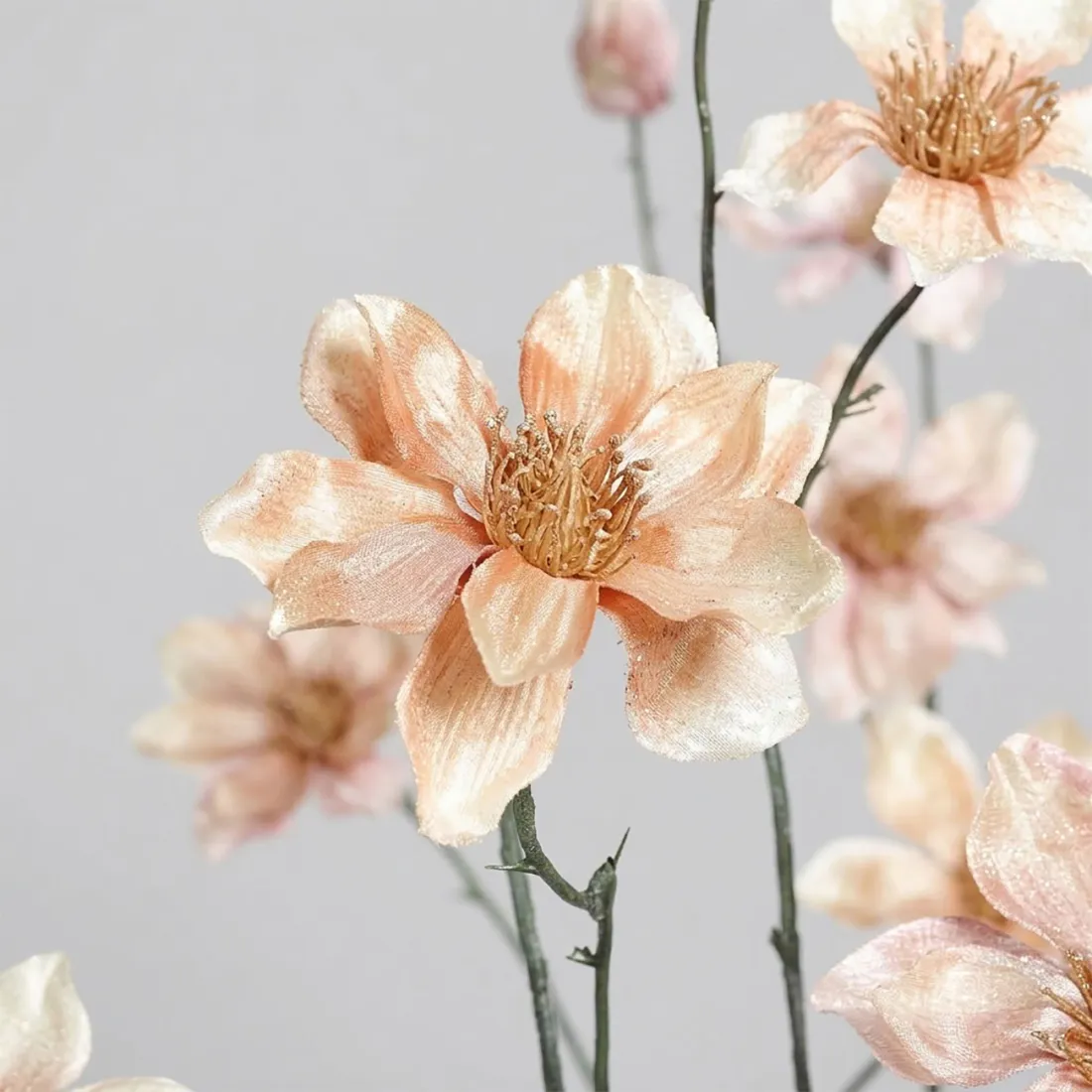 Branche de MAGNOLIA artificiel doré 115 cm