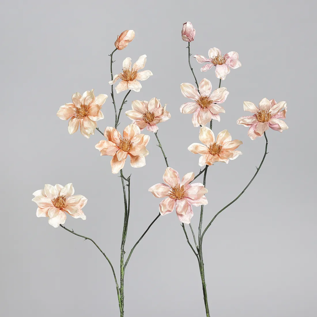 Branche de MAGNOLIA artificiel doré 115 cm sur fond
