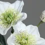 Hellebore ou Rose de Noel artificielle 34 cm détails fleurs