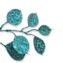 BRANCHE MONNAIE DU PAPE artificielle pailletée 70 cm - détails feuilles