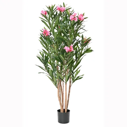 Laurier rose artificiel en fleurs 140 cm