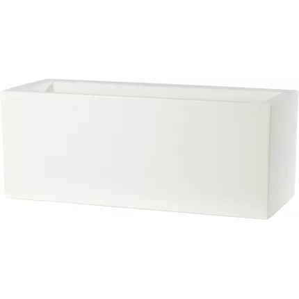 jardinière Strevi cube L 80 et 100 cm H 30 et 40 cm blanc