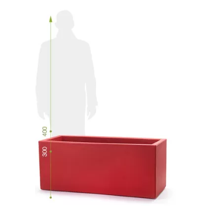 jardinière Strevi cube L 80 et 100 cm H 30 et 40 cm