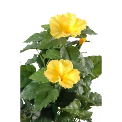 fleur jaune HIBISCUS artificiel 110 et 150 cm