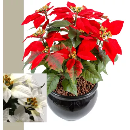 POINSETTIA artificiel (Etoile de Noël) 42 cm
